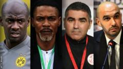 Otto Addo (Ghana), Rigobert Song (Cameroon) Jalel Kadri (Tunisia)  da kuma Walid Regragui (Morocco)