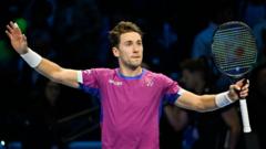 Ruud stuns out-of-sorts Alcaraz at ATP Finals