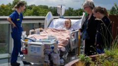 'I forgot what it feels like to be outside' - First rooftop intensive care ward opens.