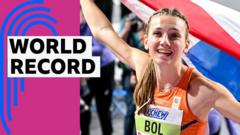 Bol breaks world record to win 400m indoor title