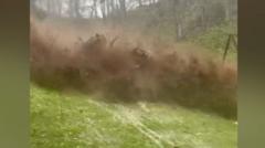 Watch: Moment mudslide tears through home in North Carolina