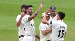 Surrey charge against Hampshire held up by weather