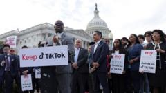 'TikTok told me to call you' - the protesters deluging US Congress
