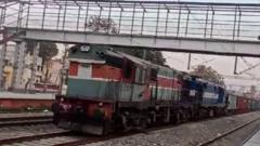 The train, carrying chip stones, was on its way to Punjab from Jammu