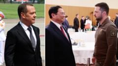 Ông Dmitry Medvedev, ông Phạm Minh Chính và ông Volodymyr Zelensky