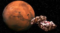 Mars and a Rocky Road slice.