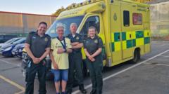 Assaulted man reunites with ambulance crew