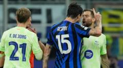 Barcelona’s Martinez denies spitting at Acerbi