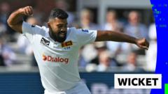 Kumara removes Lawrence as Sri Lanka make early breakthrough