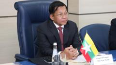 Myanmar's Prime Minister and State Administrative Council Chairman Min Aung Hlaing