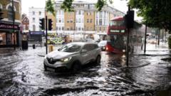 Weather warning for thunderstorms issued as dry conditions increase flash flood risk
