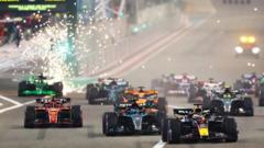 Bahrain Grand Prix: Verstappen leads team-mate Perez