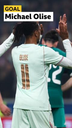 Olise gives France lead against Northern Ireland