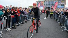 Radio 1 DJ Greg James sets off on 630-mile Comic Relief cycle challenge