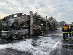 M5 fully reopened after car transporter fire