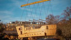 Galleon arrives in Kensington Gardens playground