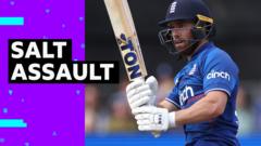 England opener Salt hits 18 off first four balls