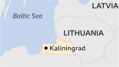 Map showing Kaliningrad