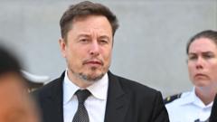 Elon Musk leaves a US Senate AI Forum at the US Capitol in Washington