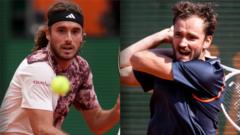 Champion Tsitsipas and Medvedev out in Monte Carlo
