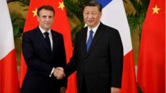 Macron and Xi  