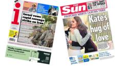 'Israel vows rapid revenge' and 'Kate's hug of love'