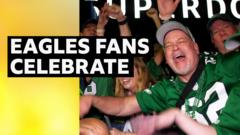 Eagles fans celebrate Super Bowl win over Chiefs