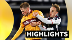Watch the best of the action as Falkirk draw with Motherwell
