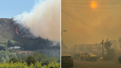 Major incident declared as mountain wildfire evacuates residents