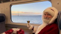 Father Christmas surprises train passengers