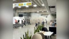 Video captures moment airport in Maiquetía is struck by earthquake
