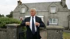 Donald Trump on a visit to Tong in 2008