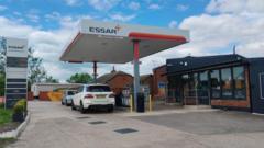 Lightning causes 'almighty bang' at petrol station