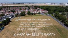 Poem visible from air for Heathrow's 80th birthday