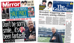 The Papers: ‘Don’t be sorry, smile’ and ‘staggering rise’ in child anxiety rates