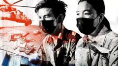 Montagem mostra paisroleta de nomes personalizadacriança atingida e helicóptero