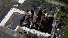 Urgent safety works at derelict hotel after fire
