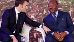 President Emmanuell Macron and President Ali Bongo