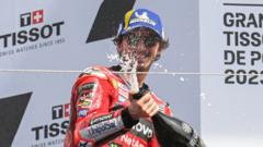 Champion Bagnaia wins first race of MotoGP season