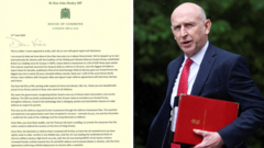 Defence Secretary John Healey's resignation letter in full