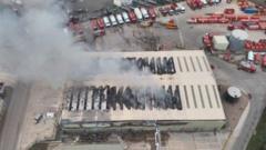Crews remain at site of 'significant' depot fire