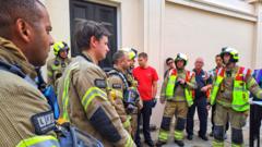 Firefighters practise historic buildings response