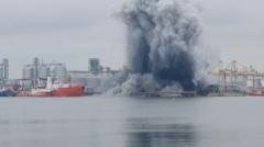 Ukraine strikes cargo ships and admits Romania drone blast as Putin prepares for key speech