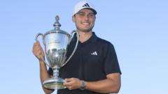 Swedish sensation Aberg wins first PGA Tour title