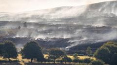Welsh county becomes global hotspot for carbon emissions after wildfires