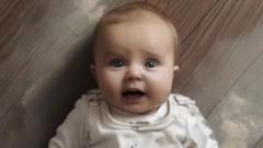 A baby from an AI video on TikTok