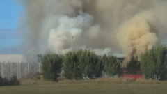 Fire breaks out at fire station near airport