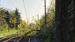 Disruption for train users due to windy weather