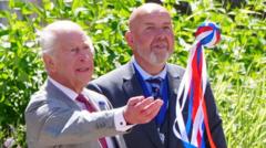 King Charles takes part in historic Borders hand ba' game