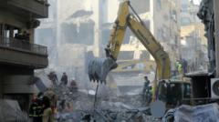 Central Beirut residential building hit by massive Israeli strikes